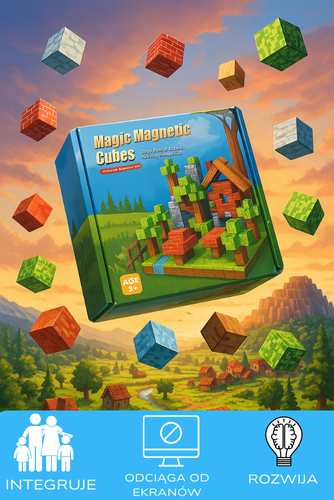 BeeFun Magnetyczne Klocki BeeBricks – 100 elementów + GRATISY