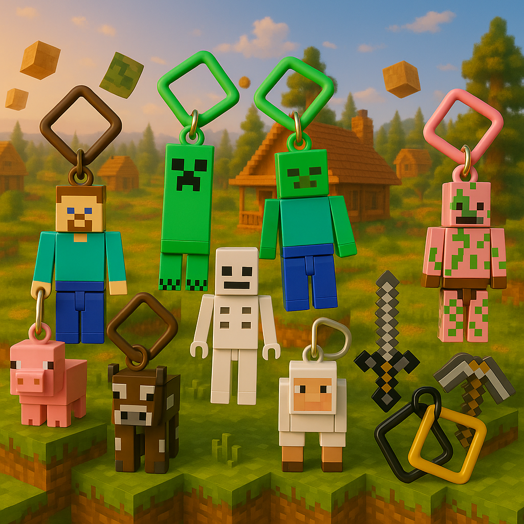 BeeFun Block Buddies – Kolekcja Breloków Figurki 2w1 (10 szt)