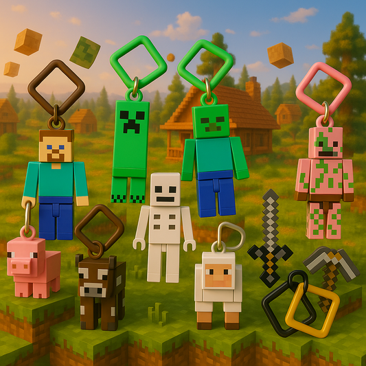 BeeFun Block Buddies – Kolekcja Breloków Figurki 2w1 (10 szt)