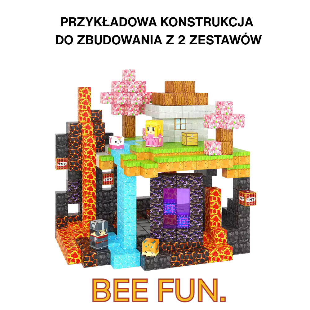 BeeFun Magnetyczne Klocki BeeBricks Premium: Złota Jesień 🍁 – 100 elementów + GRATISY