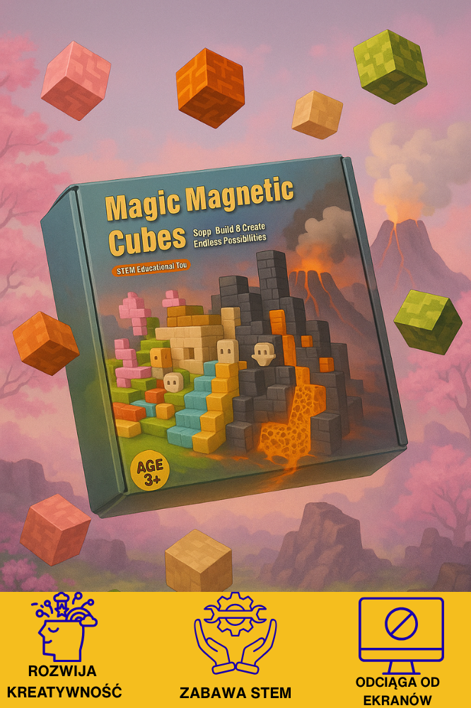 BeeFun Magnetyczne Klocki BeeBricks Premium: Złota Jesień 🍁 – 100 elementów + GRATISY