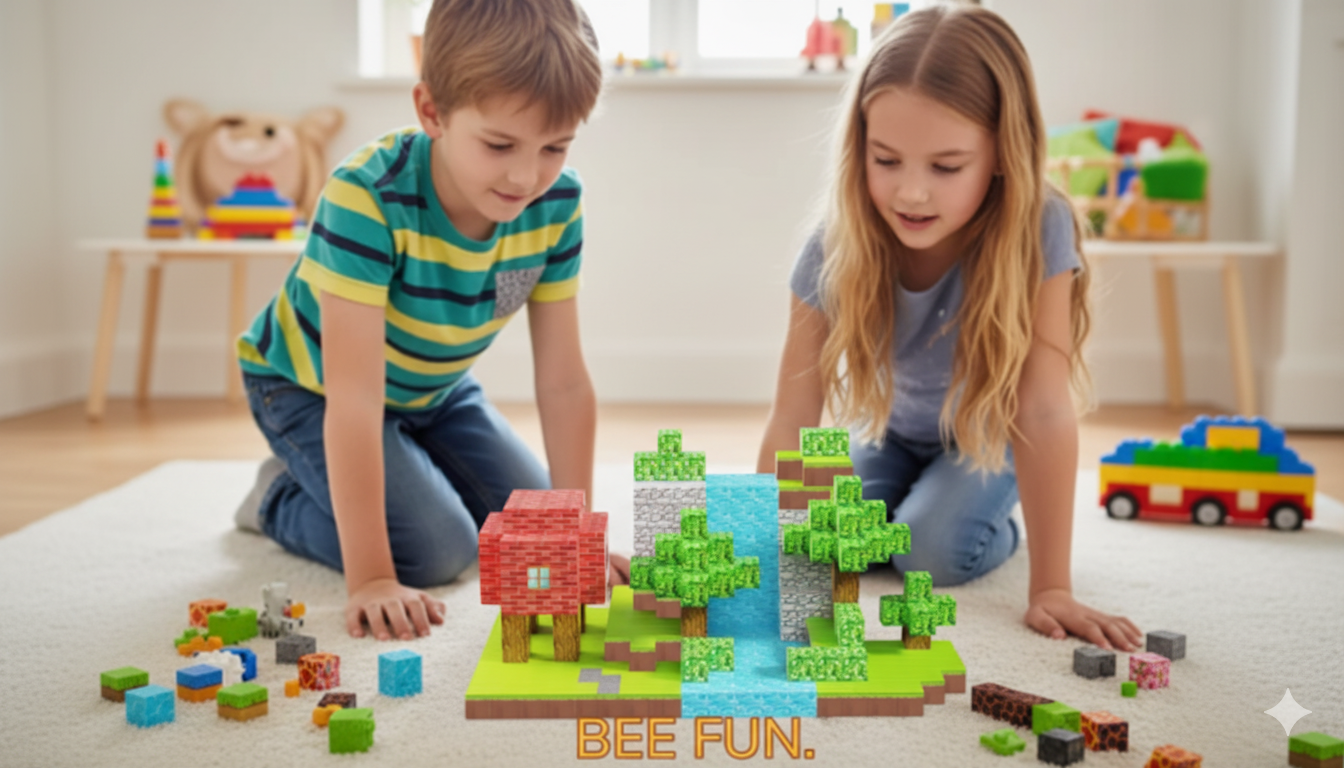 BeeFun Magnetyczne Klocki BeeBricks – 100 elementów + GRATISY