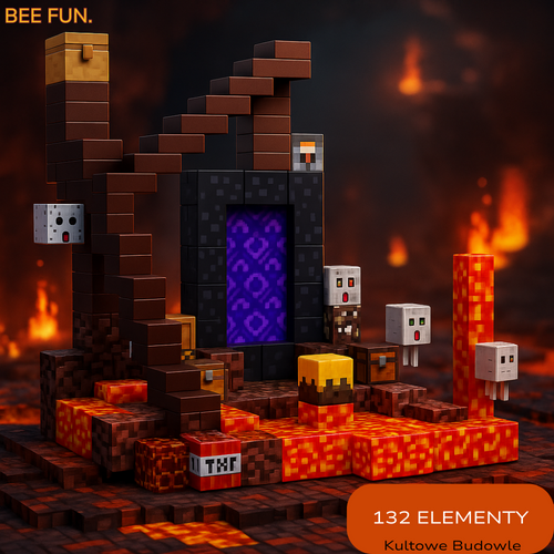 BeeBricks | Kultowe Budowle- Ognista Kraina 132 ELEMENTY