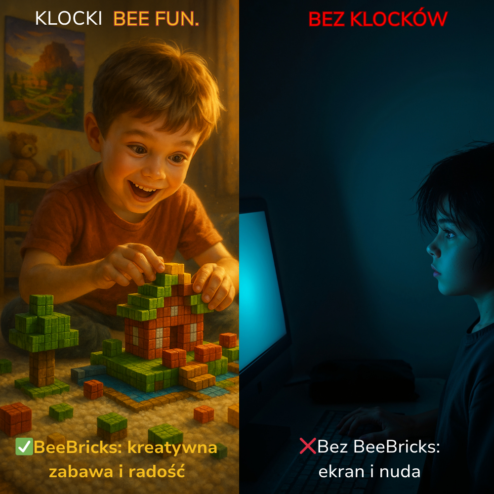 BeeFun Magnetyczne Klocki BeeBricks – 100 elementów + GRATISY