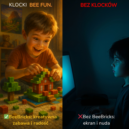 BeeFun Magnetyczne Klocki BeeBricks – 100 elementów + GRATISY