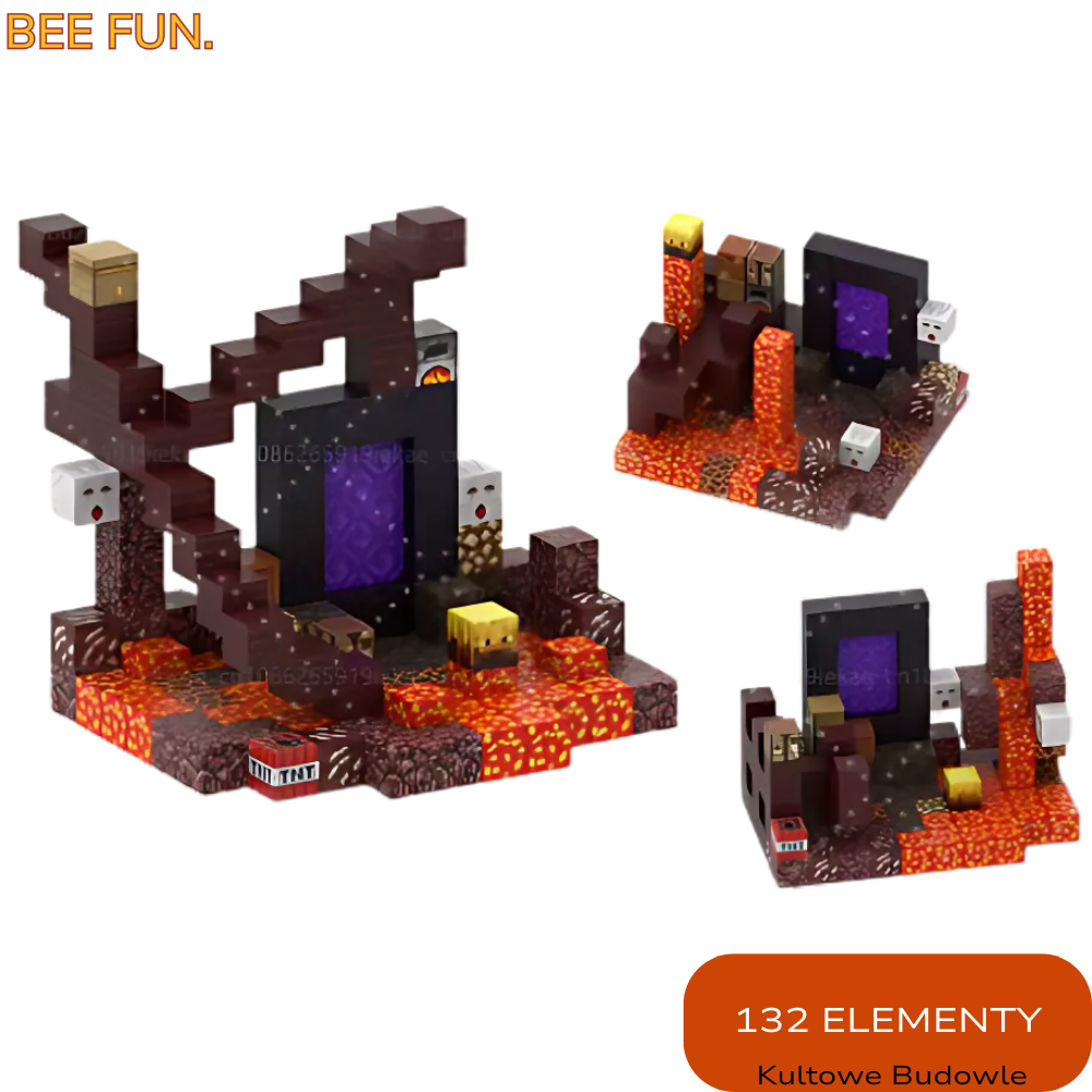 BeeBricks | Kultowe Budowle- Ognista Kraina 132 ELEMENTY