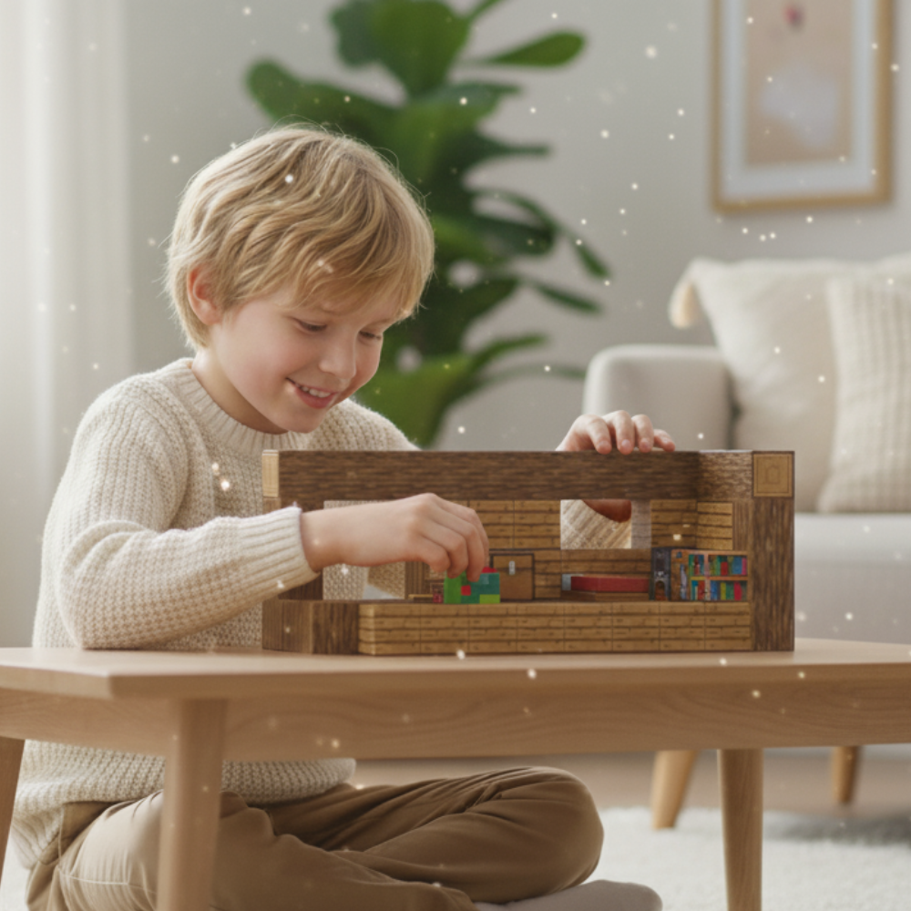 BeeBricks | Kultowe Budowle- Drewniana chatka 80 ELEMENTÓW