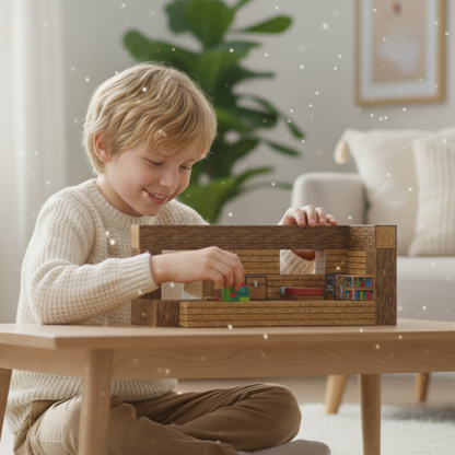 BeeBricks | Kultowe Budowle- Drewniana chatka 80 ELEMENTÓW