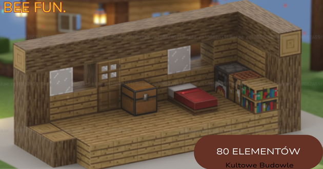 BeeBricks | Kultowe Budowle- Drewniana chatka 80 ELEMENTÓW