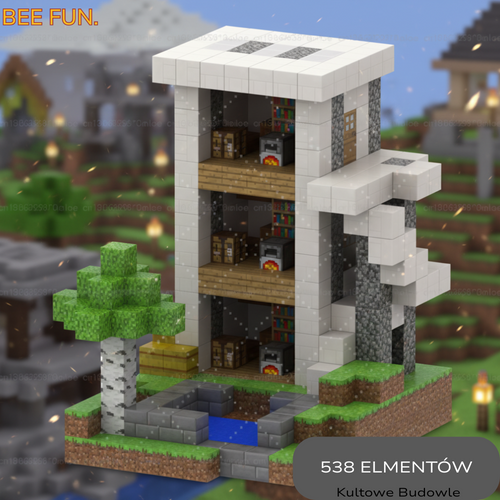 BeeBricks | Kultowe Budowle- Nowoczesna Villa 538 ELEMENTÓW